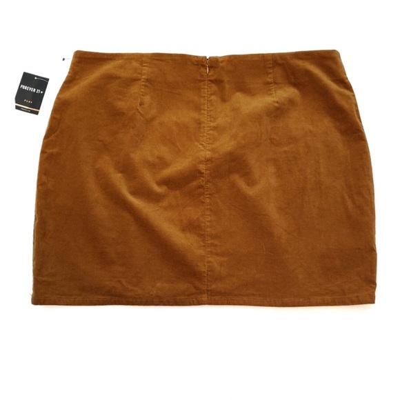 New Forever 21 3X Velvet Lace Up Mini Skirt - Picture 3 of 5